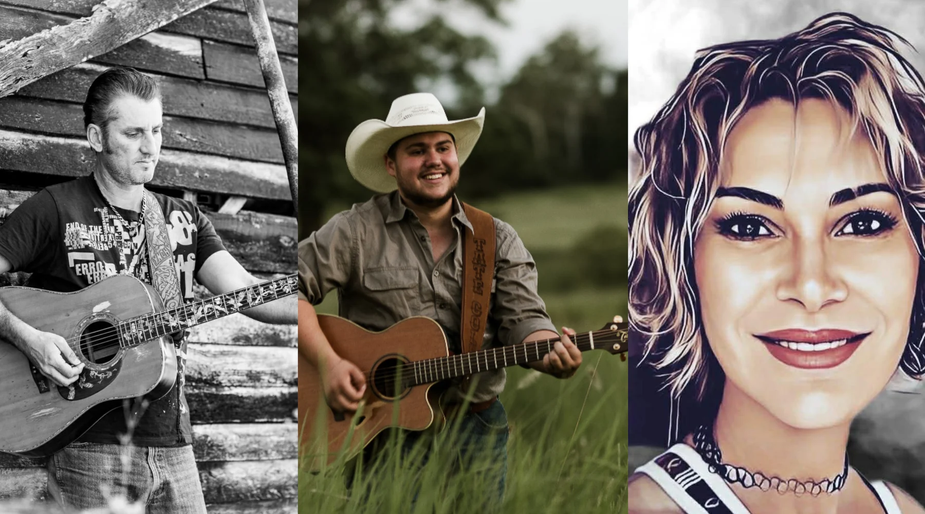 Yarraman Rodeo live artists David Lynch, Tate Cole and Natalie Fenton